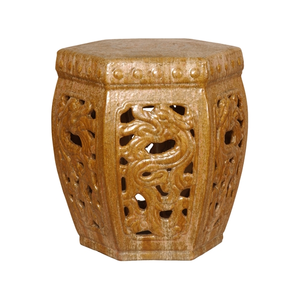 Emissary 0949GD Hexagon Dragon Stool