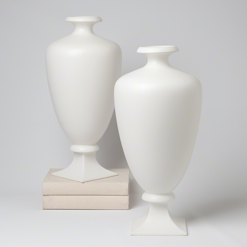 Studio A Square Round Vase Matte White