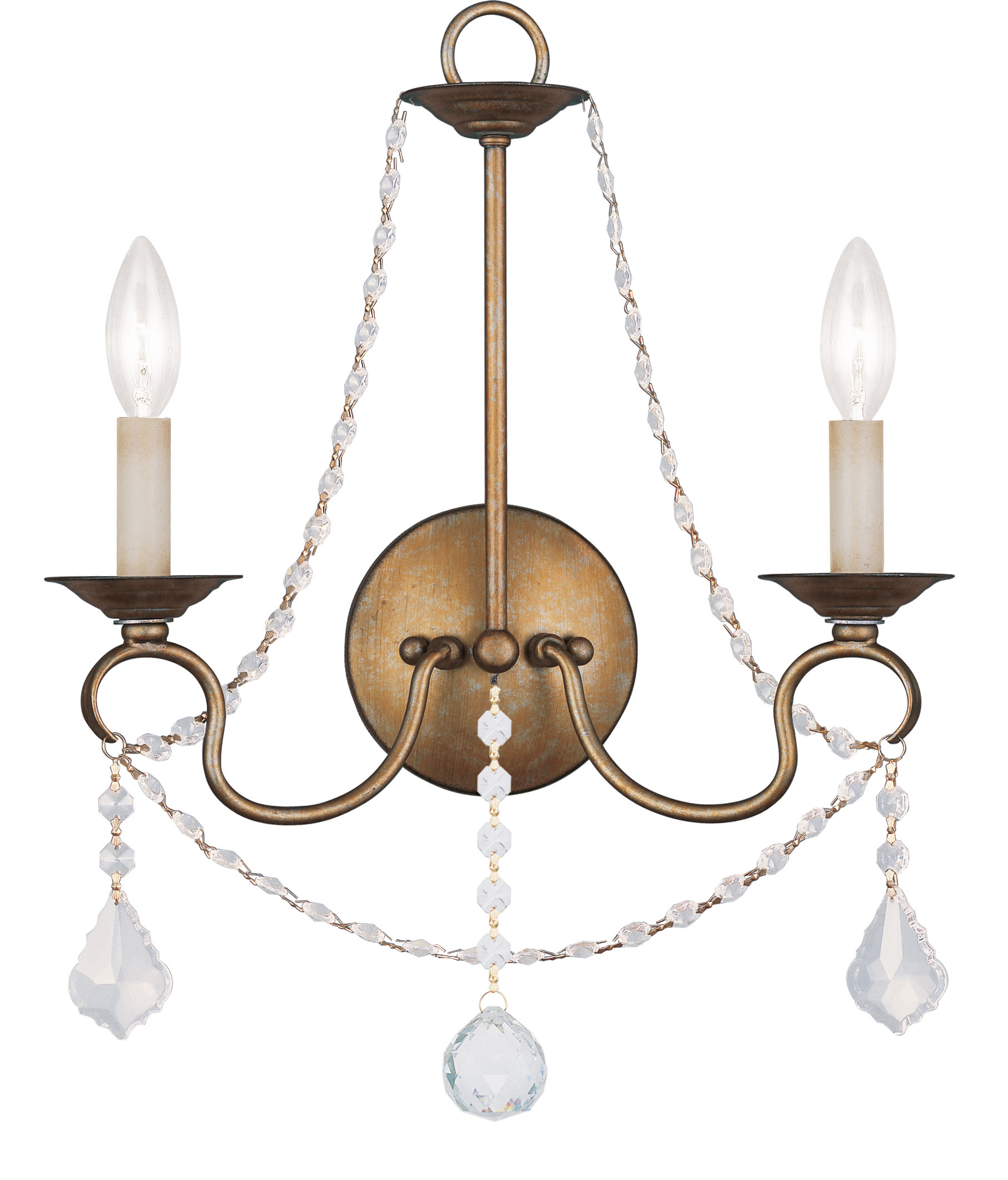 Livex Lighting Pennington Wall Sconce Antique Gold Leaf 6512-48
