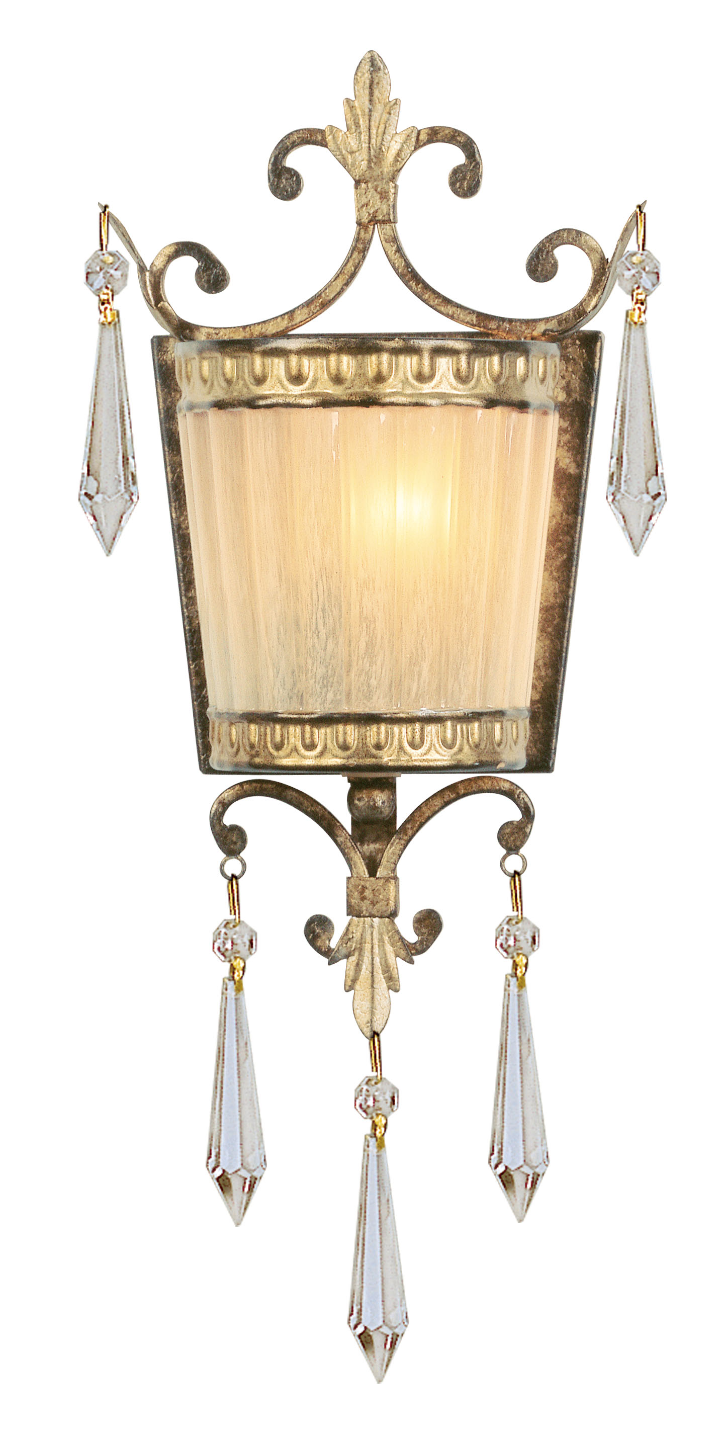 Livex Lighting La Bella Wall Sconce Hand Painted Vintage Gold Leaf 8880-65