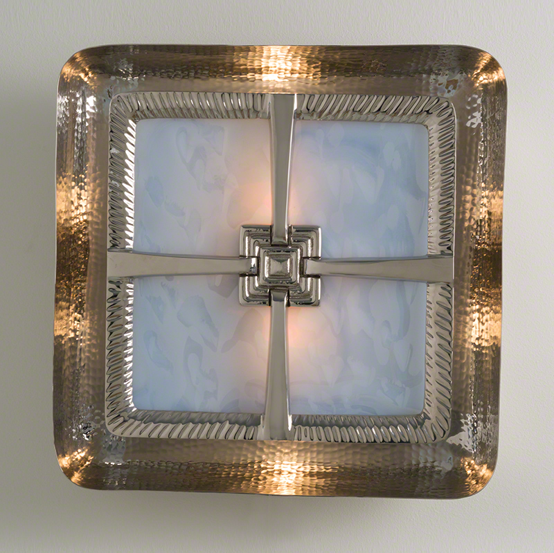 Global Views Hardwired Maze Wall Sconce Nickel