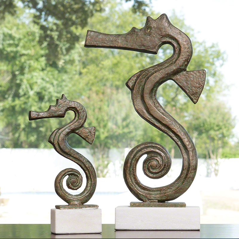 large seahorse statue